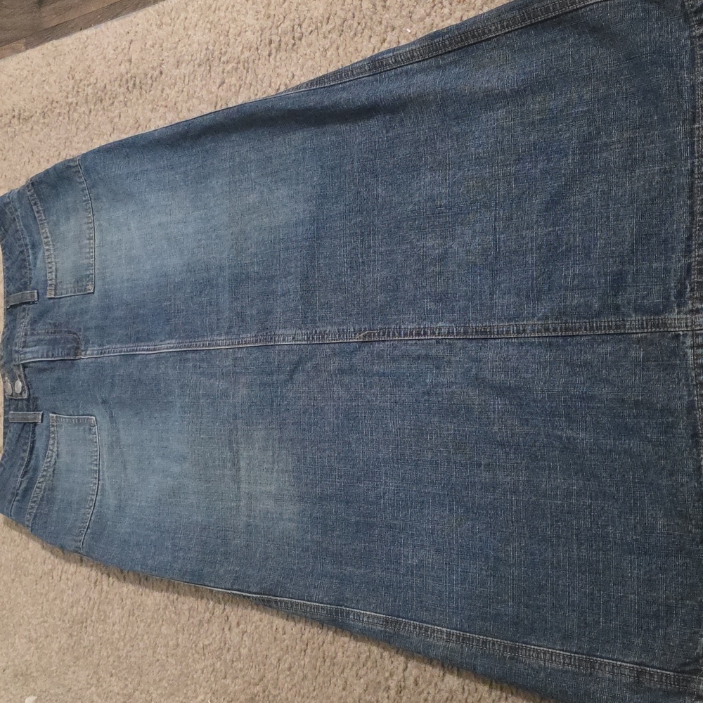 Classic Blue Denim Maxi Skirt